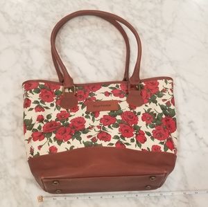 Barbour XL totes with Roses and leather